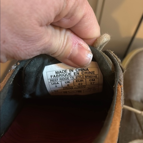 Reef Ridge TX Men's Shoes Grey 9 M Canvas Low Top Skateboard RF003145 Sneakers - Picture 7 of 8